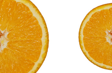 Orange on white background isolate