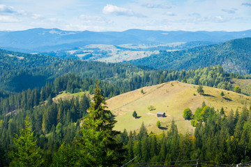Mountain landscape in Bukovina, Romania