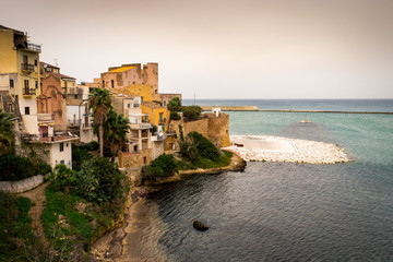Fototapeta na wymiar The coast of Castellammare del Golfo on Sicily