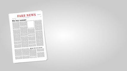 Naklejka premium Fake News Newspaper Eps10 Vector Illustration. Fake News Template.