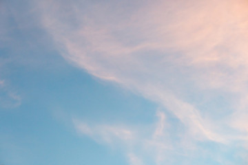 The sky is full of moving clouds. Feel free and enthusiastic. A beautiful color shade suitable for use as a background image.