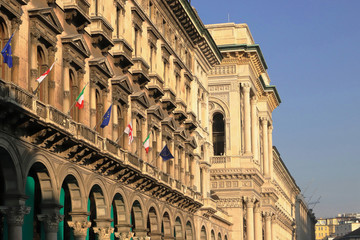 Galleria e Palazzo Storico a Milano in Italia, Gallery and Historic Palace in Milan in Italy