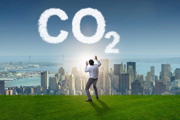 Ecological concept of greenhouse gas emissions