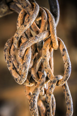 Old rusty chain