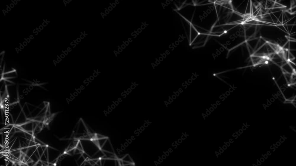 Poster flashes of light in different corners of the world.3d rendered abstract plexus shapes. connection an