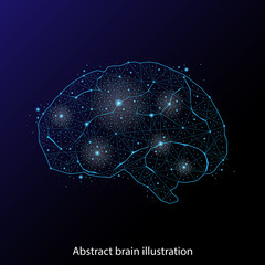 Abstract image of the human brain in the form of a constellation © Igor