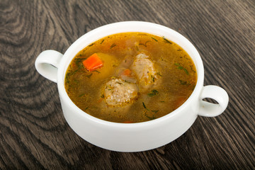 Soup with meatballs
