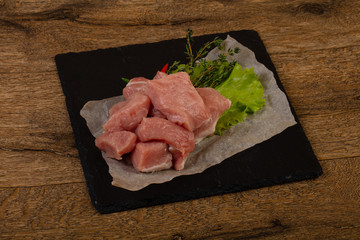 Raw pork meat for roast