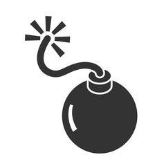 vector bomb symbol. Flat icon for design