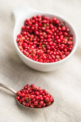 Dried pink peppercorn.