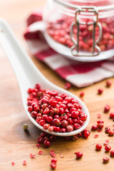 Dried pink peppercorn.