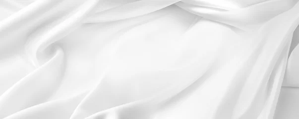 Fotobehang Witte zijden stof © Stillfx