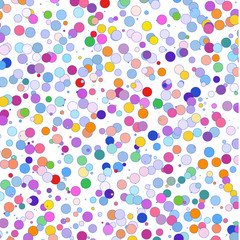  The colourful bubbles on a white background.       