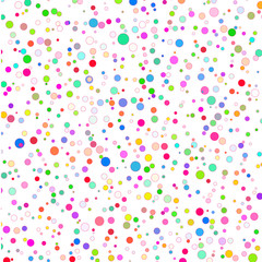 The colourful bubbles on a white background.    