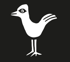 simple sweet bird cartoon