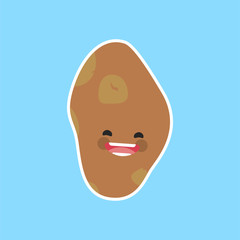 patata morada fondo azul