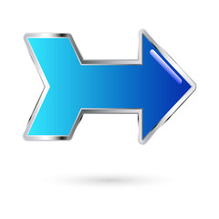 BLUE METAL GLASS ARROW 2