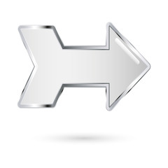 SILVER METAL GLASS ARROW 2