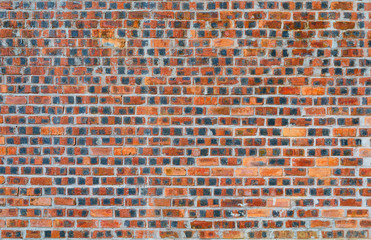 Old red brick wall texture background