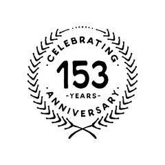 153 years design template. 153rd vector and illustration 