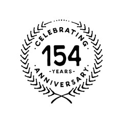 154 years design template. 154th vector and illustration 