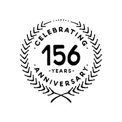 156 years design template. 156th vector and illustration 