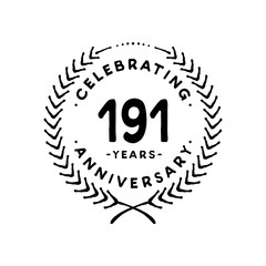 191 years design template. 191st vector and illustration 