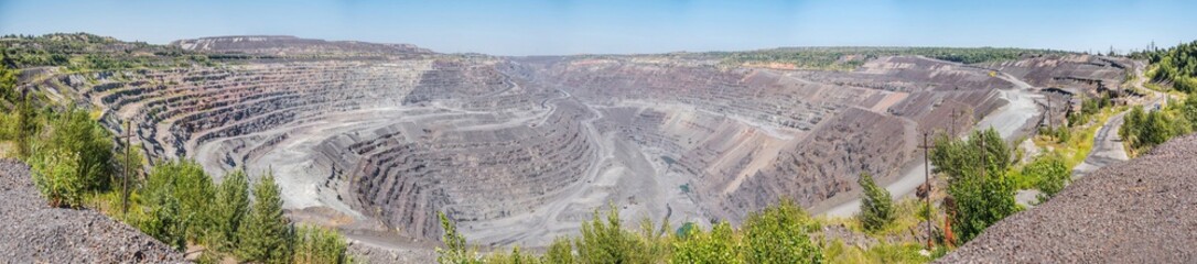 Panoramic view of the big quarry