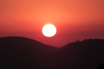 Sunset in the mountains