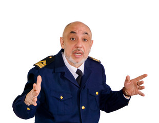old sailor gesticulating