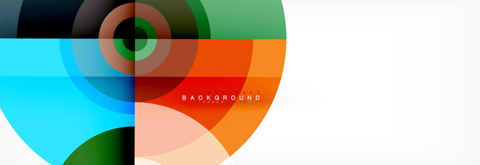 Round circles and triangles abstract background