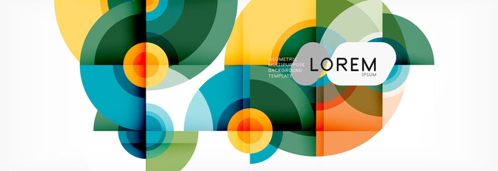 Circle abstract background with triangular shapes for modern design, cover, template, brochure, flyer.