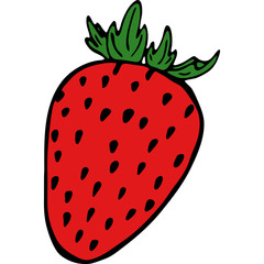 Handdrawn strawberry illustration