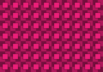 Abstract background composed of squares in pink shades, simple vector widescreen background