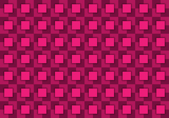 Abstract background composed of squares in pink shades, simple vector widescreen background