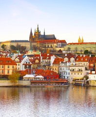 Fototapeta na wymiar Prague Castle, Vltava . Czech Republic