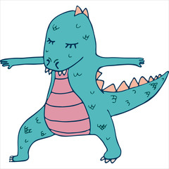 Dinosaur in yoga asana