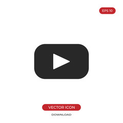 Play button icon vector