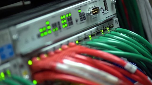 data center networking cables and switch