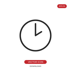 Time icon vector. Clock sign