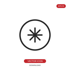Asterisk icon vector