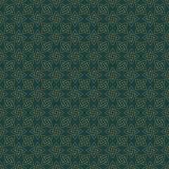 Celtic Knot Seamless Pattern - Beautiful gold Celtic knot on solid background