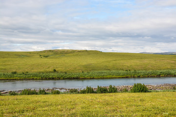 PIKE river in the natural Park of Polar Urals.
