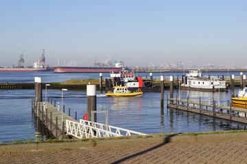 at the ferry terminal in Hoek van Holland