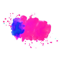 Abstract isolated colorful vector watercolor splash.