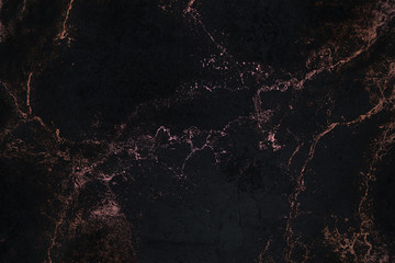 Black Texture with Pink Gold. Luxury Texture. Black Gold Background.