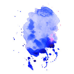 Abstract isolated colorful vector watercolor splash.