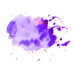 Abstract isolated colorful vector watercolor splash.