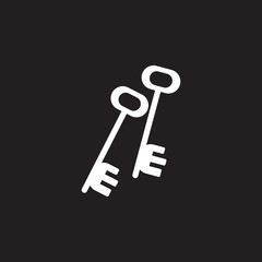 keys icon. Simple element illustration. keys symbol design template. Can be used for web and mobile