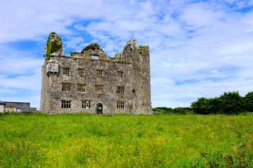 Fototapeta premium Historic ruins of Leamaneh Castle in Burren National Park, County Clare, Ireland